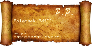 Polacsek Pál névjegykártya